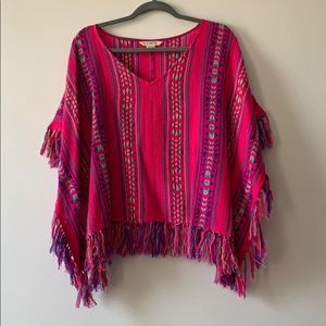 Bright Billabong Poncho Sweater
